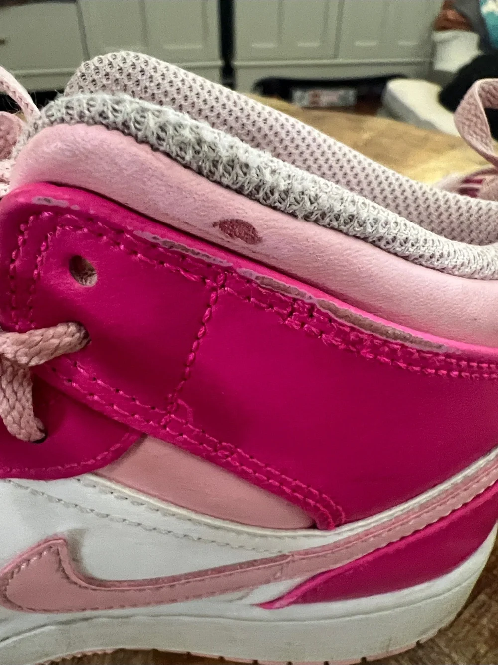 Nike Girls' Pink and Light Pink Low-Top Sneakers